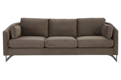 Hawes Dark Grey Cotton Velvet 3 Seat Sofa