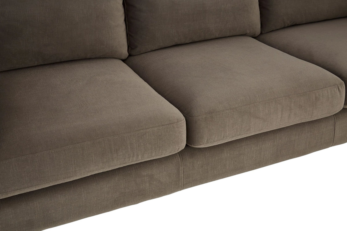 Hawes Dark Grey Cotton Velvet 3 Seat Sofa