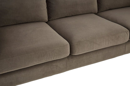Hawes Dark Grey Cotton Velvet 3 Seat Sofa