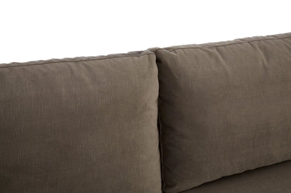 Hawes Dark Grey Cotton Velvet 3 Seat Sofa