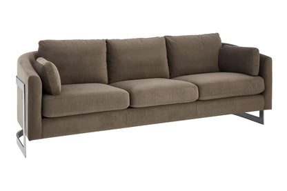 Hawes Dark Grey Cotton Velvet 3 Seat Sofa