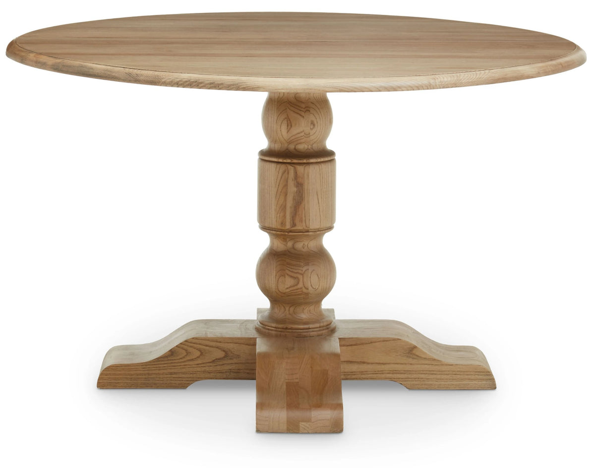 Brighton Oak Wood Round Dining Table