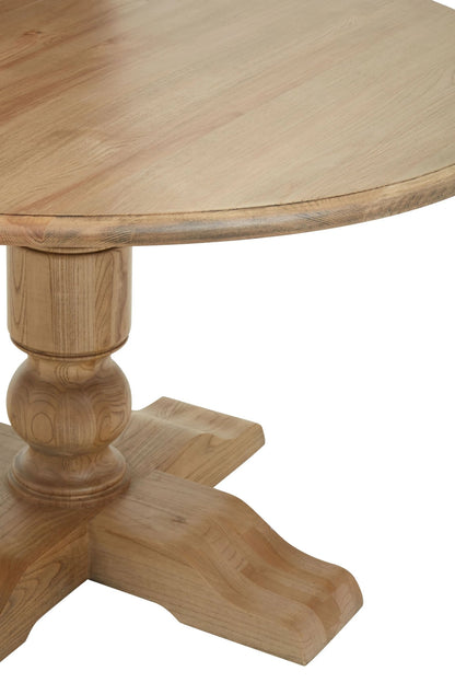 Brighton Oak Wood Round Dining Table