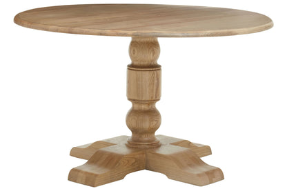 Brighton Oak Wood Round Dining Table