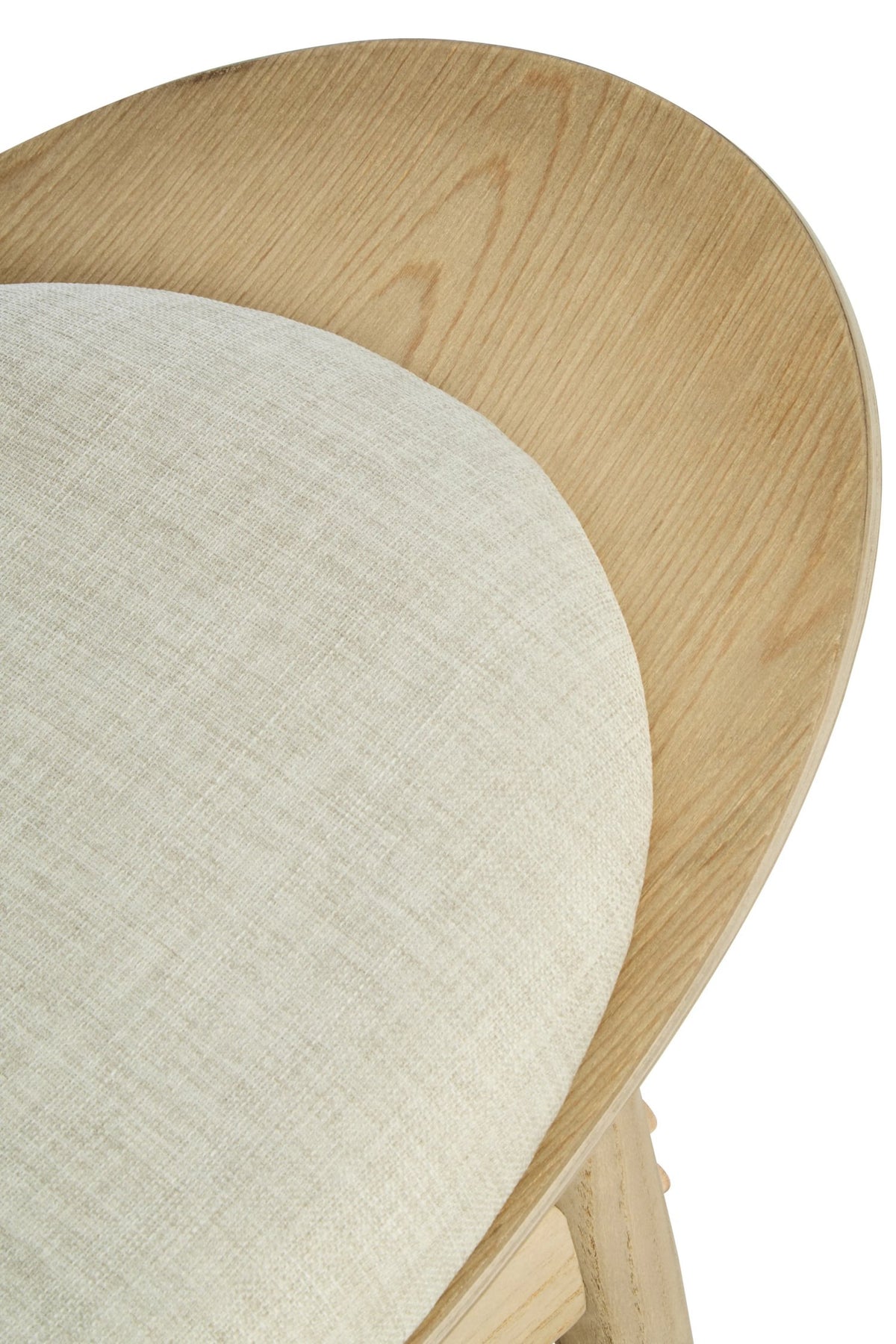 Harrogate Fabric and Washed Elm Wood Chair with Cane Back 