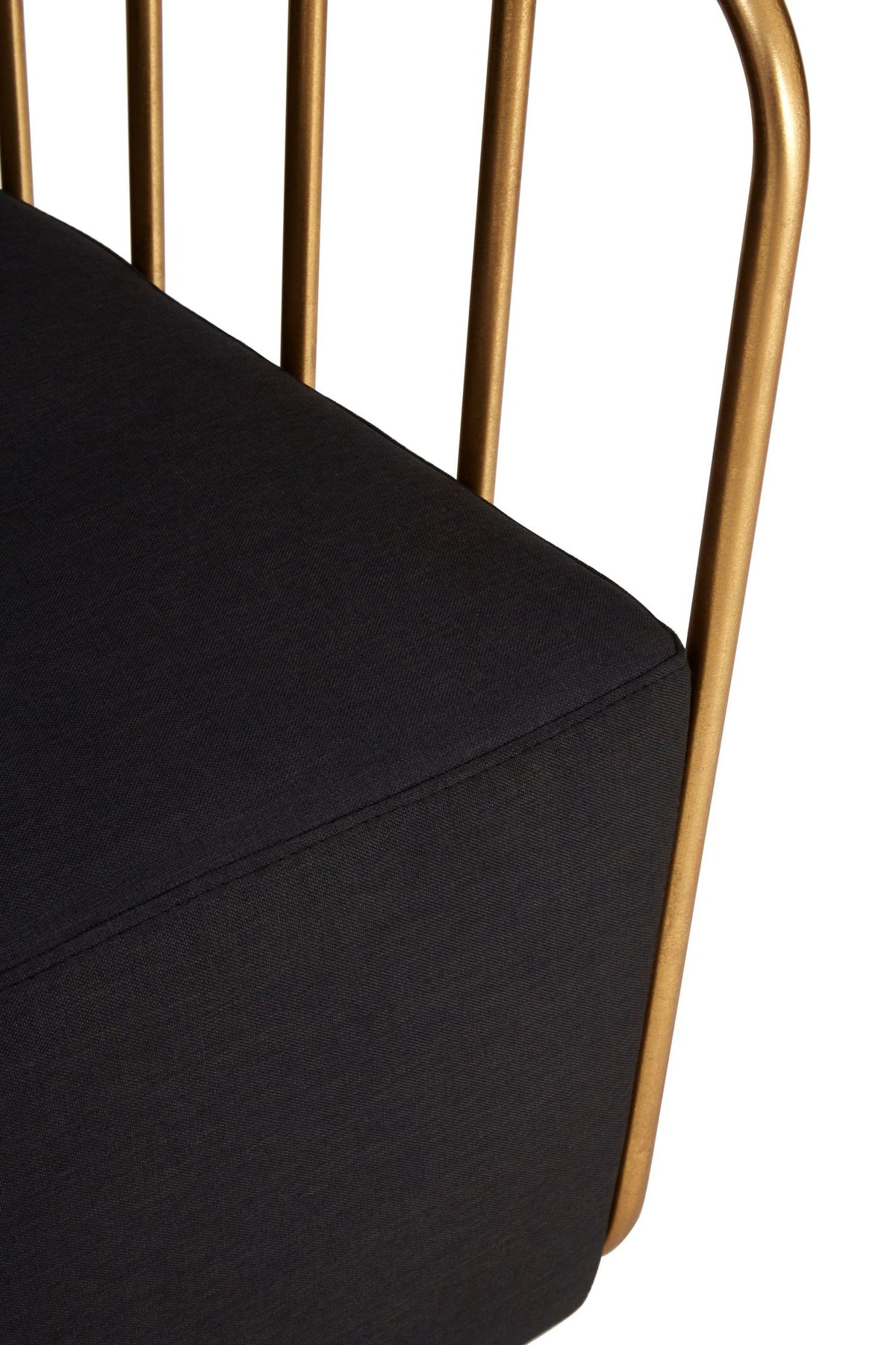 Swanage Black Linen and Gold Frame Chair