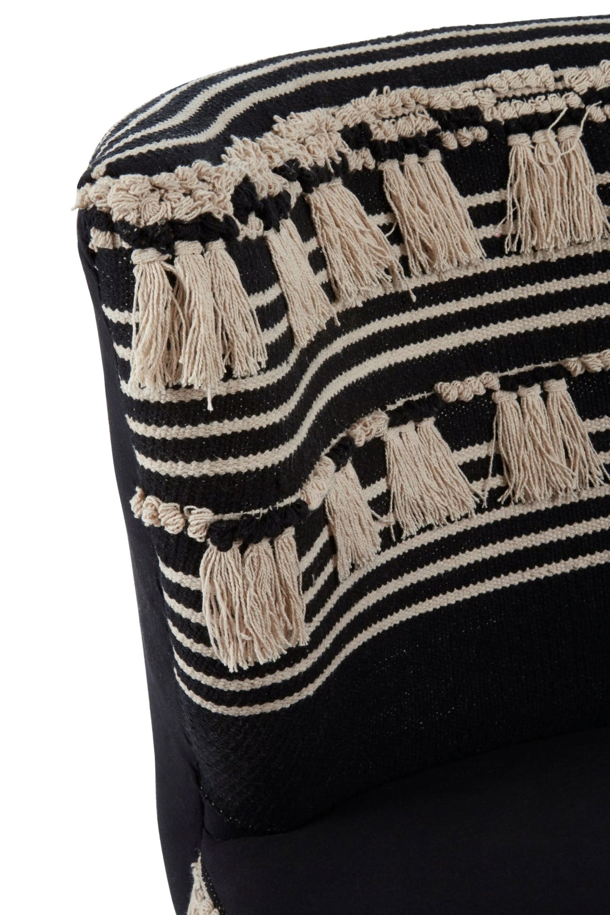 Granada Black and White Textured Fabric Chair