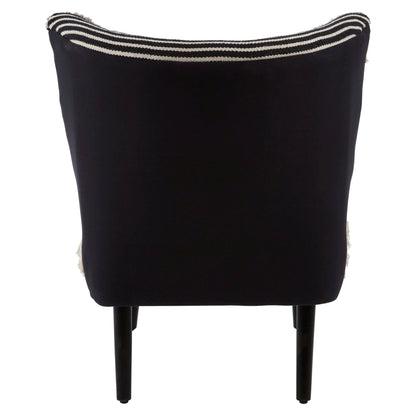 Granada Black and White Textured Fabric Chair