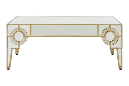 Durham Champagne Gold and Mirrored Coffee Table