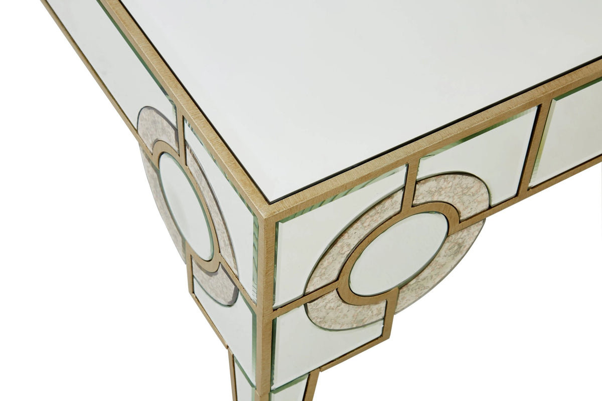 Durham Champagne Gold and Mirrored Coffee Table