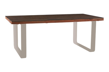 Madison Recycled Natural Wood Dining Table with Curved Legs