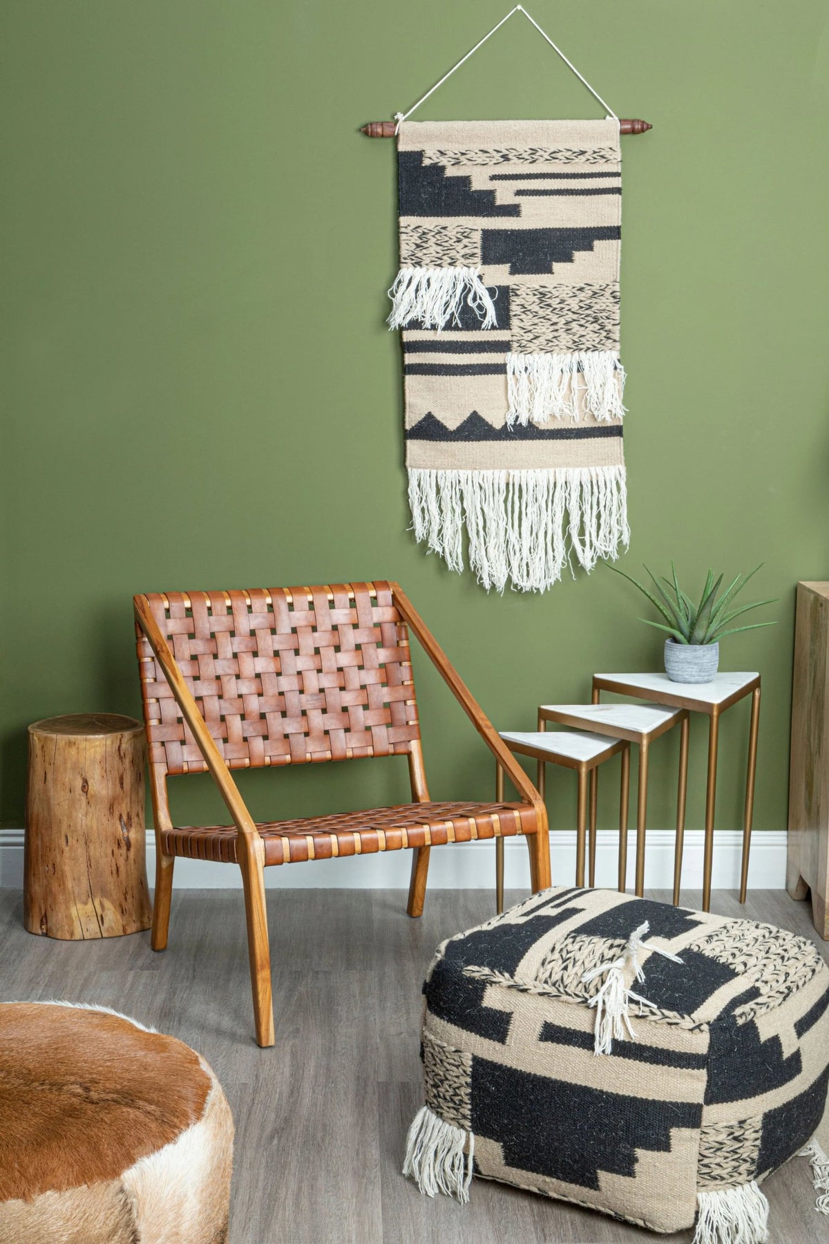 Seville Leather Woven Chair 