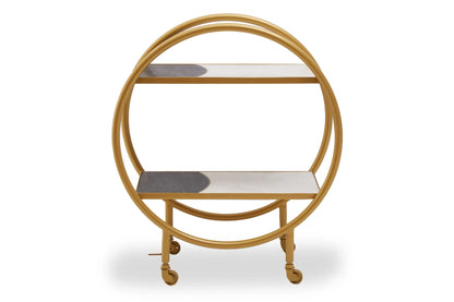 Lichfield Marble 2 Tier Round Shelf Or Bar Unit 