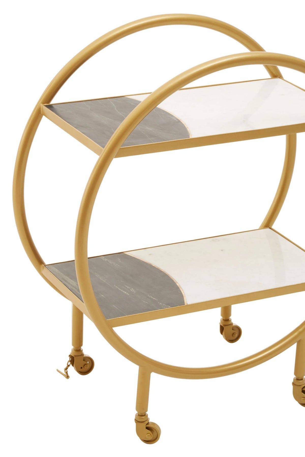 Lichfield Marble 2 Tier Round Shelf Or Bar Unit 
