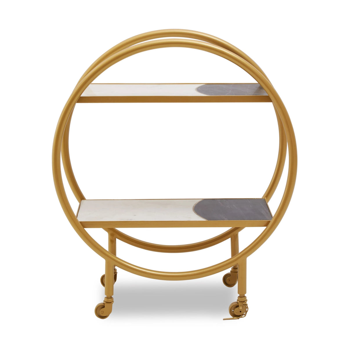 Lichfield Marble 2 Tier Round Shelf Or Bar Unit 