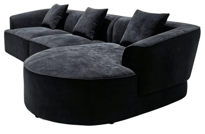 Stow Textured 3 Seater Corner Chaise Sofa 