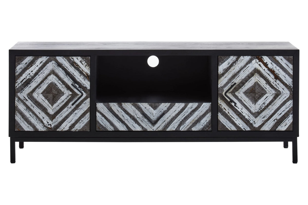 Canterbury Rustic Chevron Media Unit #colour_black