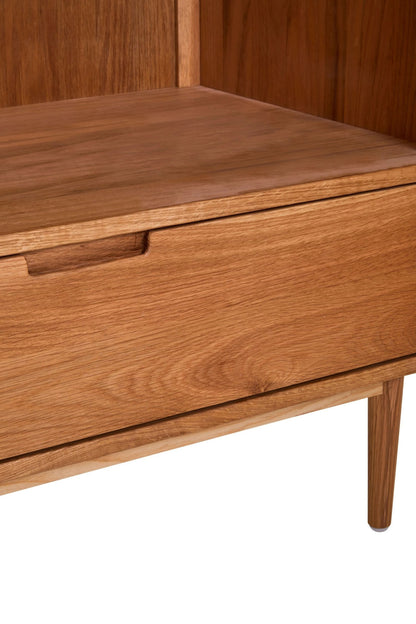 Cannes Rattan and Oak Wood 2 Door Wardrobe