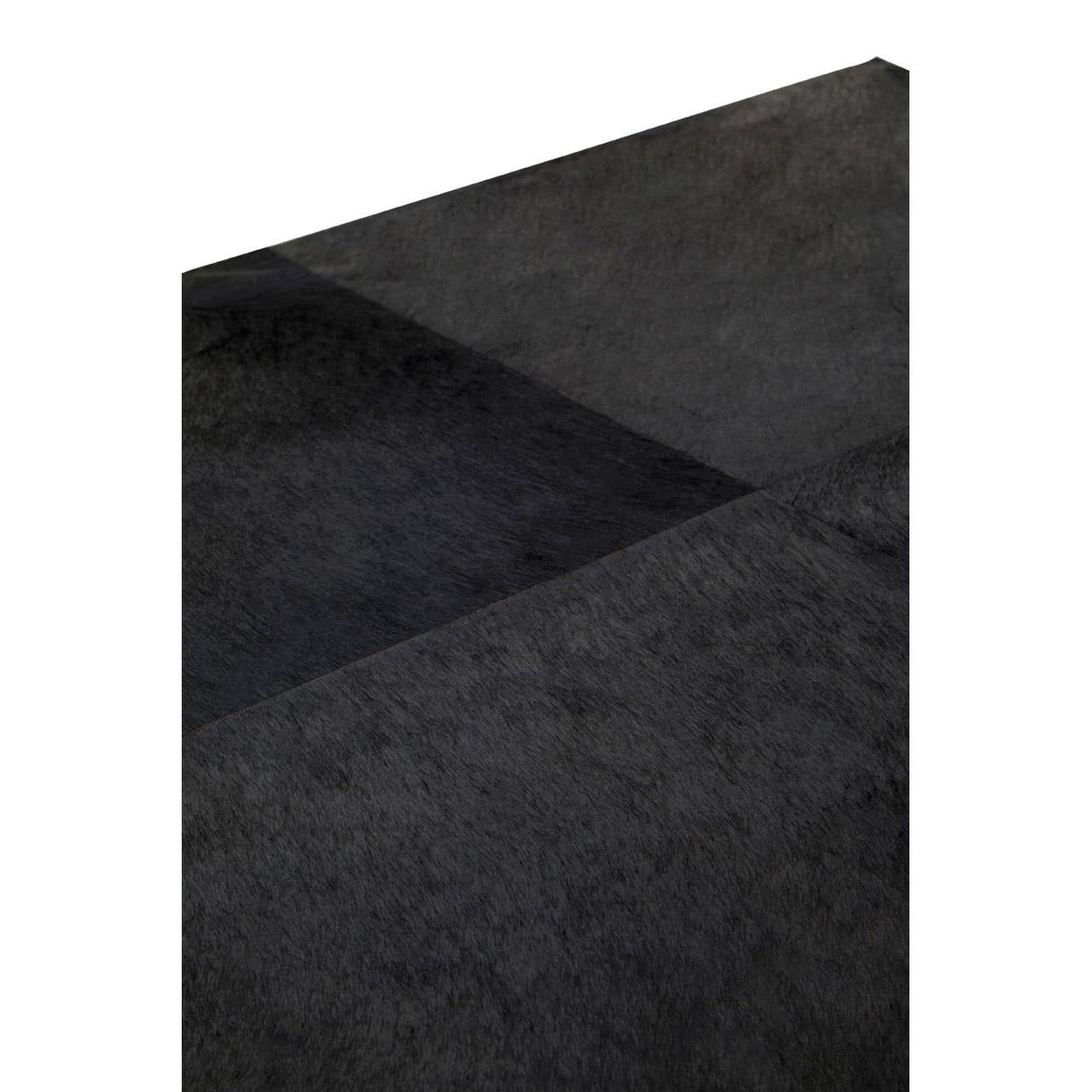 Vienna Black Hair On Leather Coffee Table with Metal Frame 