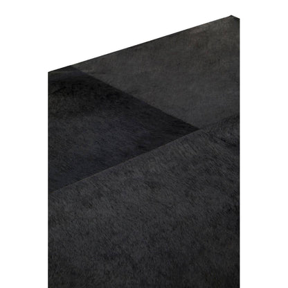 Vienna Black Hair On Leather Coffee Table with Metal Frame 
