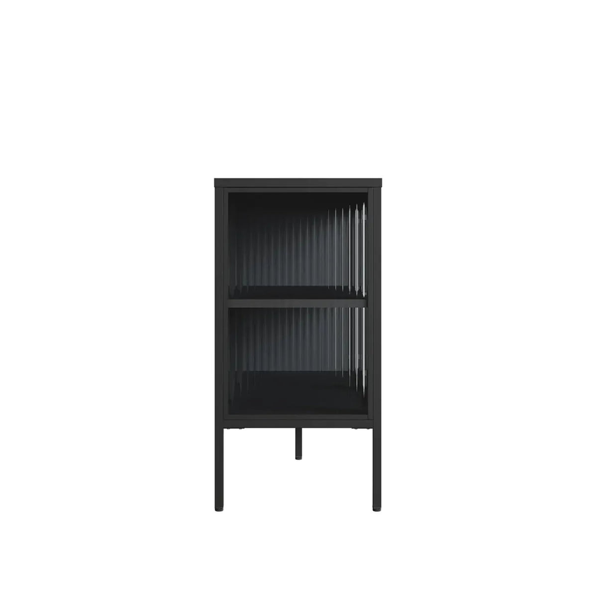 Ashford Metal Fluted Glass Door Sideboard #colour_black