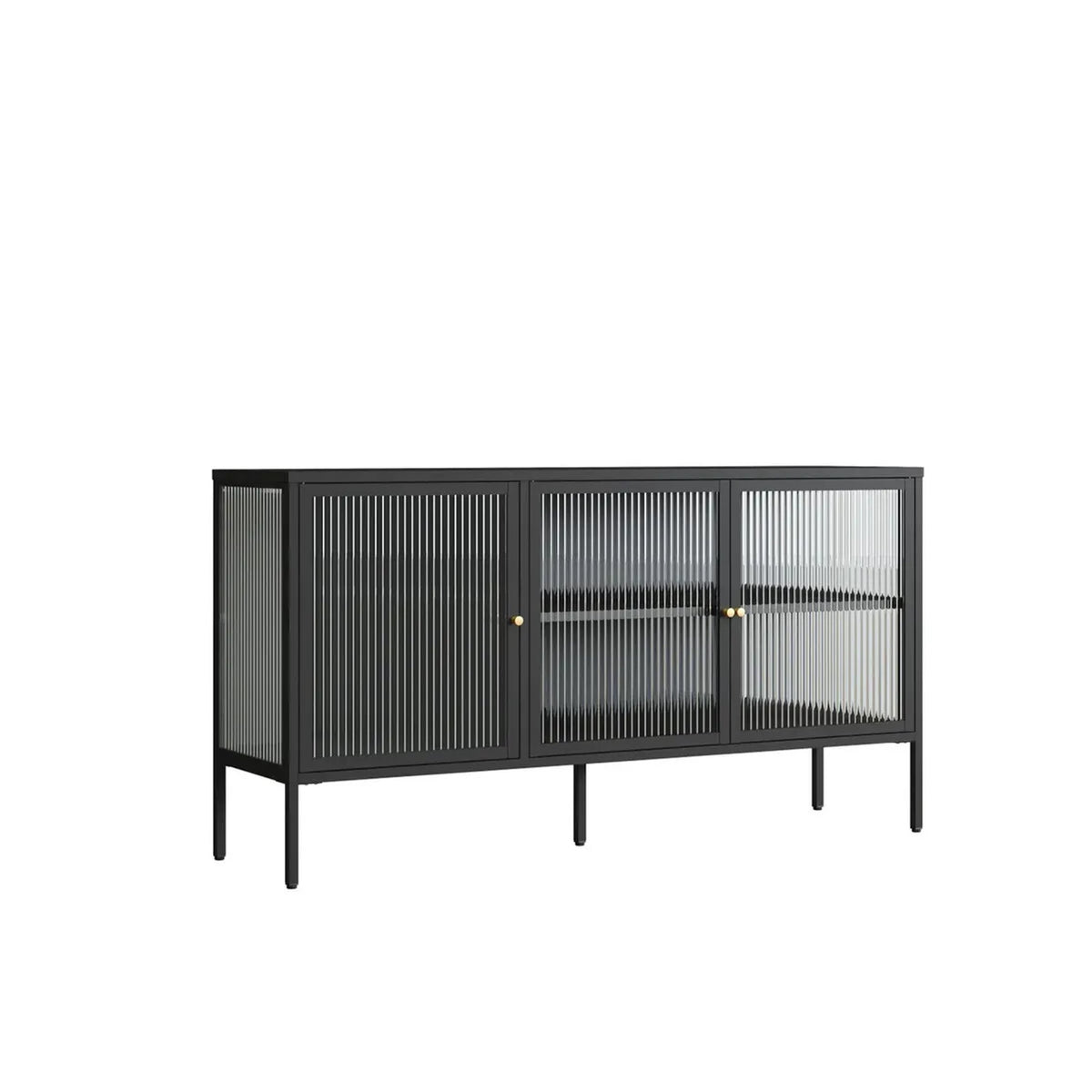 Ashford Metal Fluted Glass Door Sideboard 