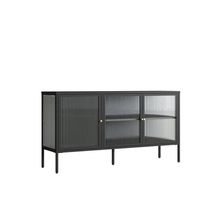 Ashford Metal Fluted Glass Door Sideboard 