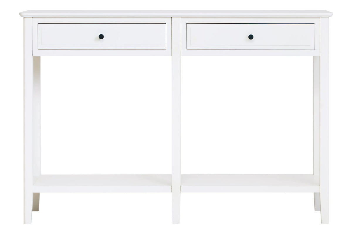 Savoy Two Drawer Wooden Console Table #colour_white