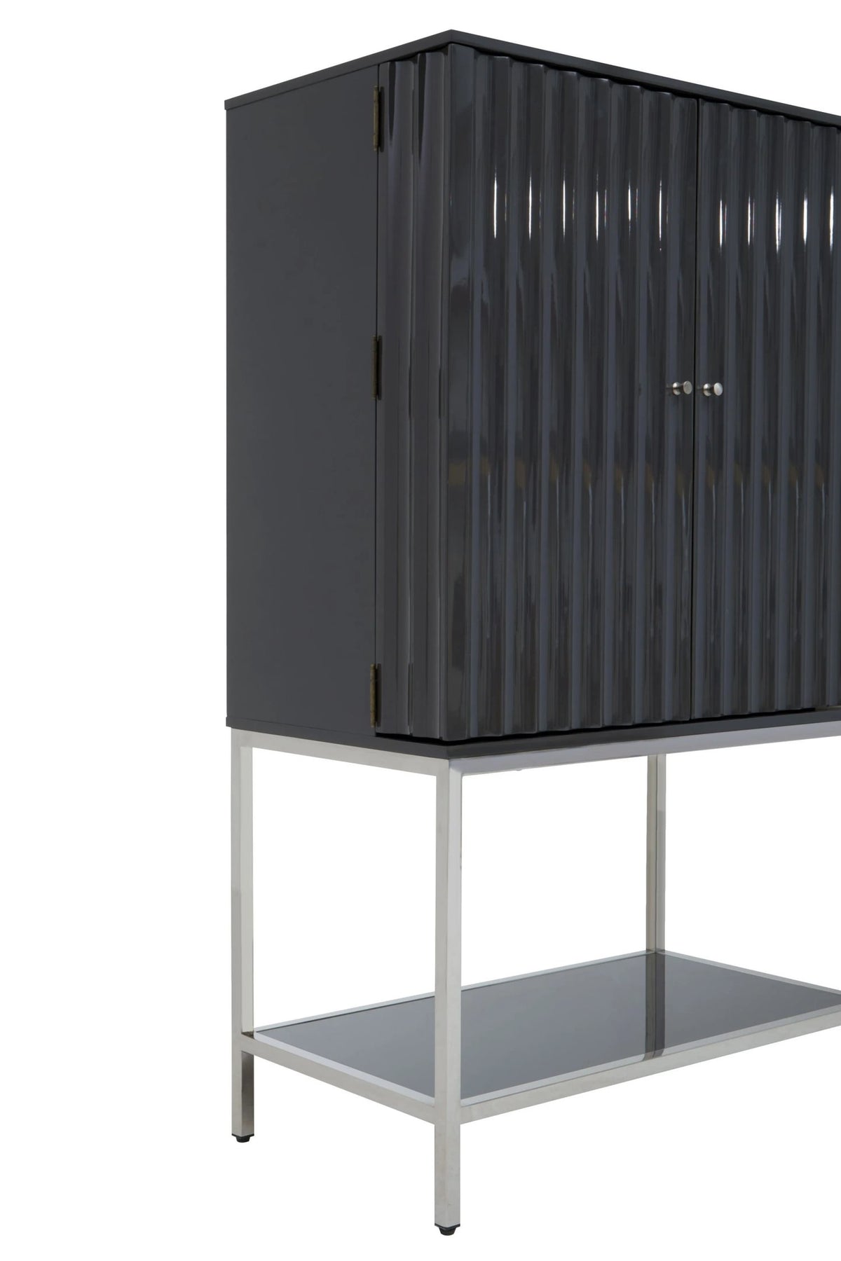 Sandringham Grey Gloss Finish Cabinet