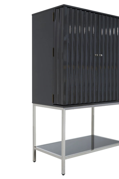 Sandringham Grey Gloss Finish Cabinet