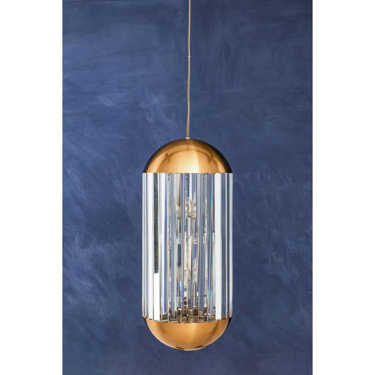 Vienna 6 Bulb Crystal Pendant Light #colour_bronze