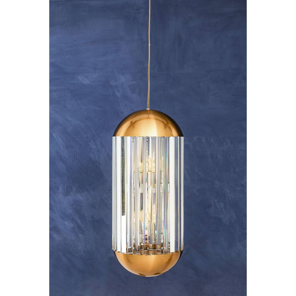 Vienna 6 Bulb Crystal Pendant Light #colour_bronze