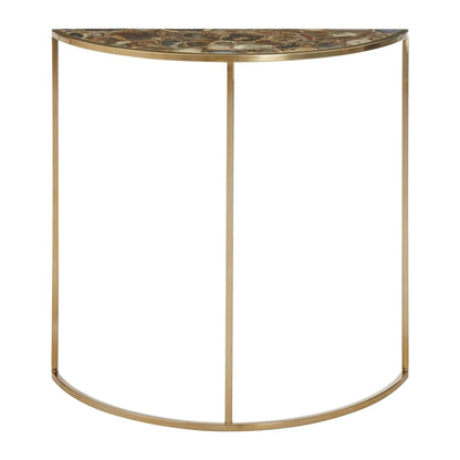 Loxley Agate and Half Moon Console Table 