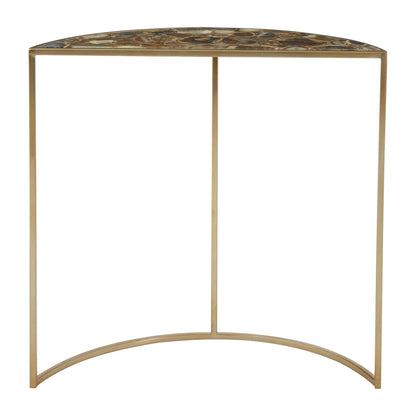 Loxley Agate and Half Moon Console Table 