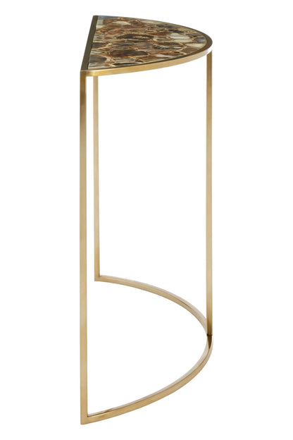 Loxley Agate and Half Moon Console Table 