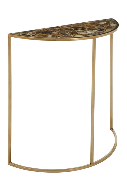 Loxley Agate and Half Moon Console Table 