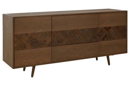 Kensington Natural Oak and Elm Wood 2 Door with Drawers Sideboard