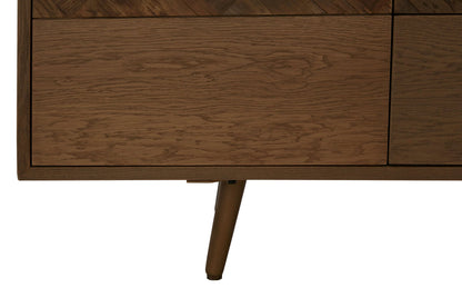 Kensington Natural Oak and Elm Wood 2 Door with Drawers Sideboard
