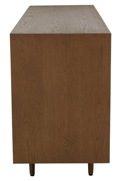 Kensington Natural Oak and Elm Wood 2 Door with Drawers Sideboard