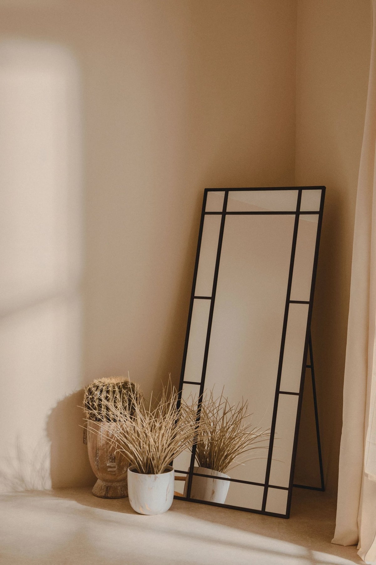 Loxley Floor Standing Mirror Black Frame