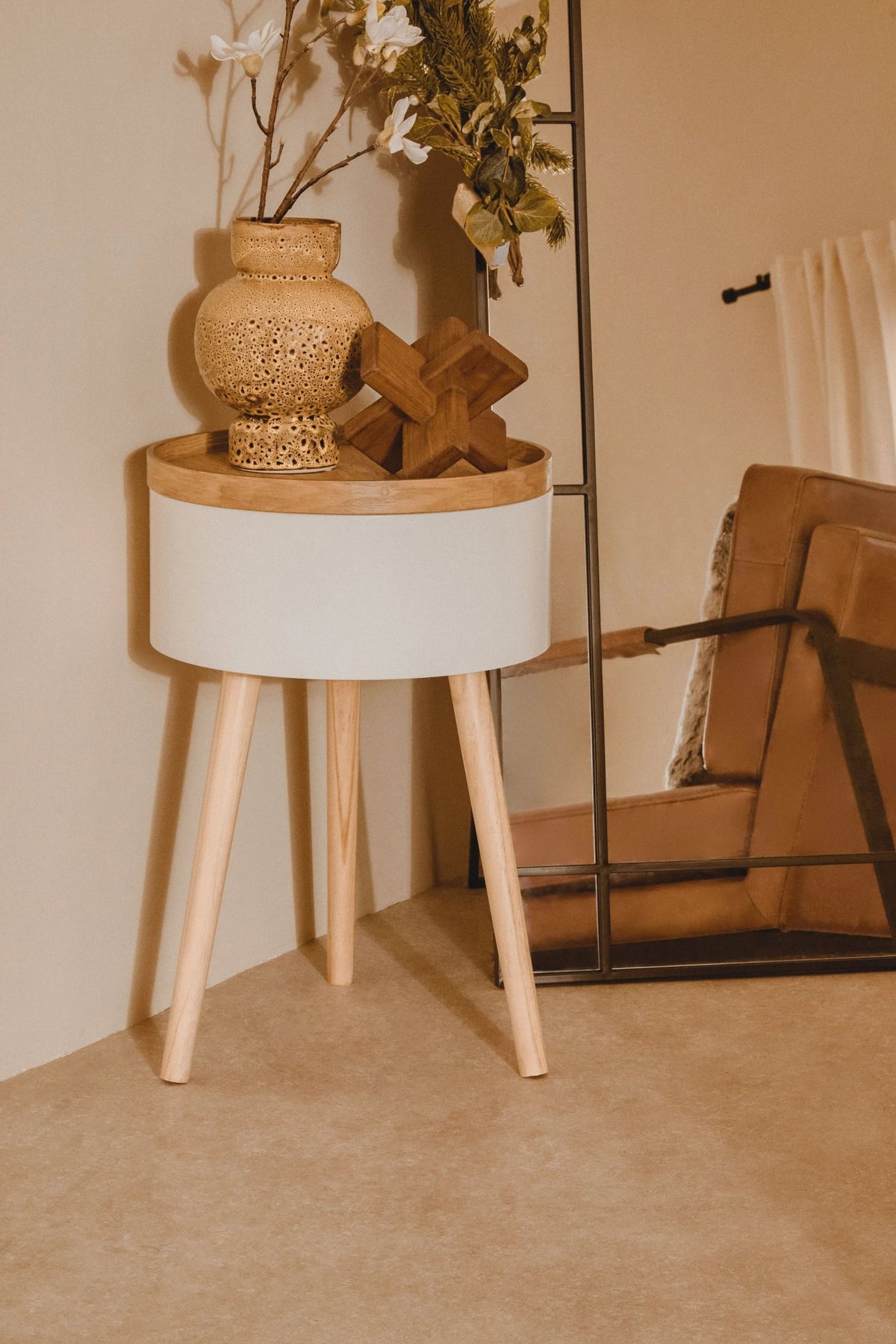 Loxley Floor Standing Mirror Black Frame