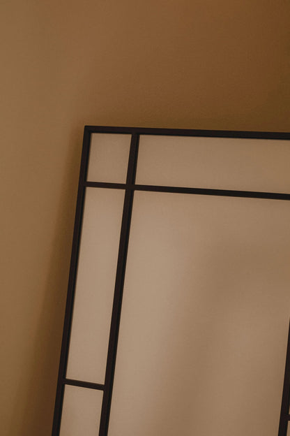 Loxley Floor Standing Mirror Black Frame