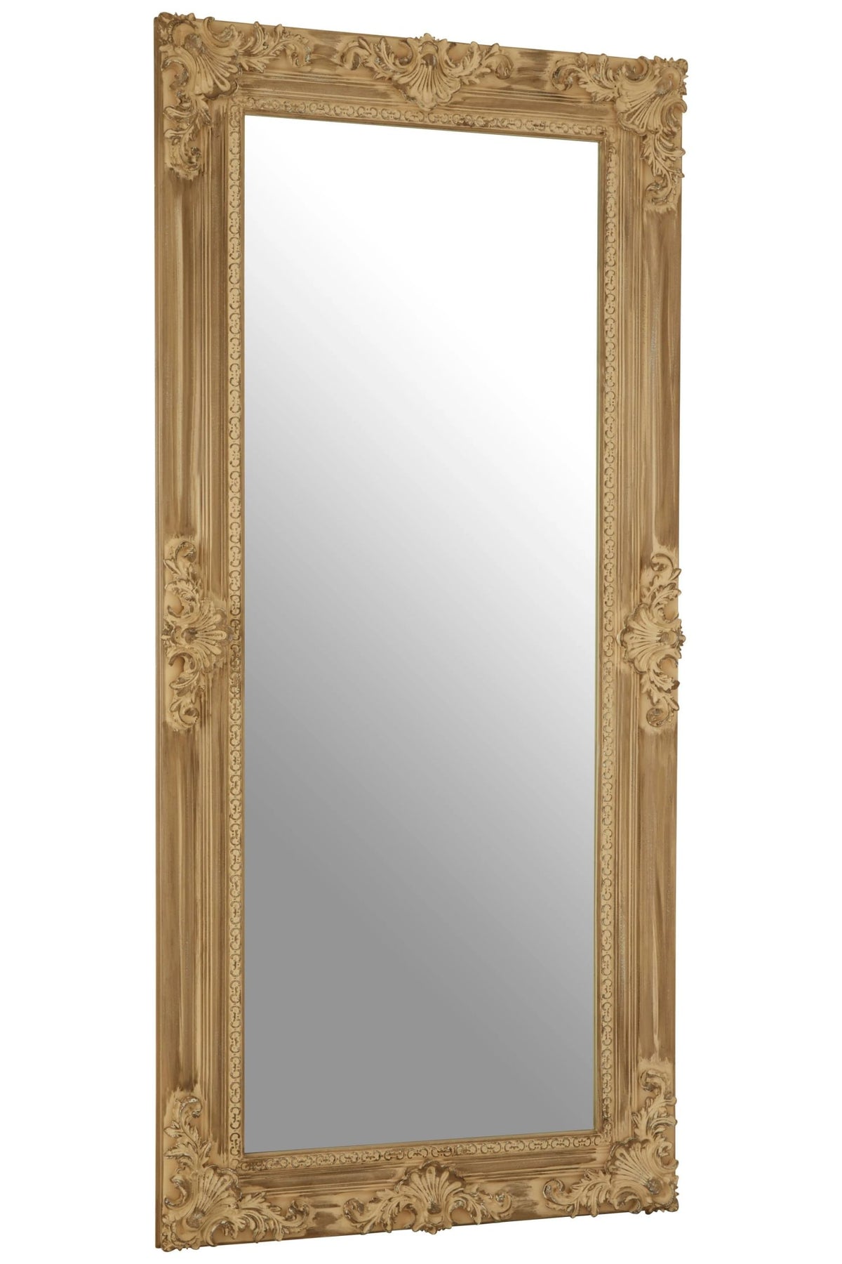 Aylesbury Natural Wooden Frame Ornate Full Length Wall Mirror