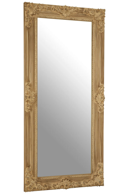 Aylesbury Natural Wooden Frame Ornate Full Length Wall Mirror