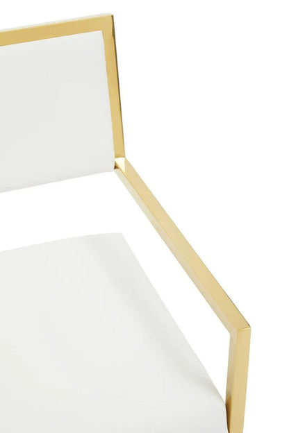 Devon Ivory Faux Leather Dining Chair