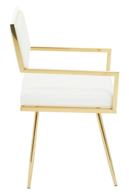 Devon Ivory Faux Leather Dining Chair