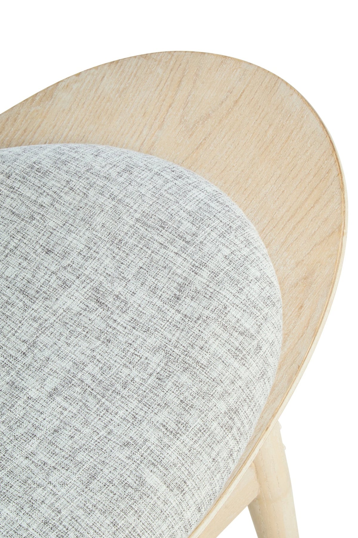Harrogate Fabric and Washed Elm Wood Chair with Cane Back #colour_grey