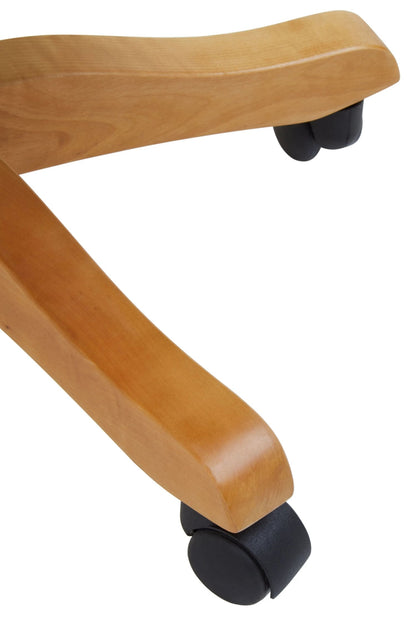 Shaftesbury Fabric Home Office Chair with Wooden Base 