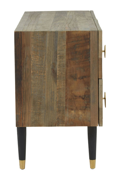 Maldon Recycled Elm Wood Chest of 4 Drawers