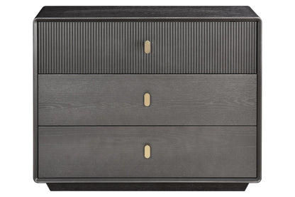 Rye Wood Veneer Three Drawer Chest 